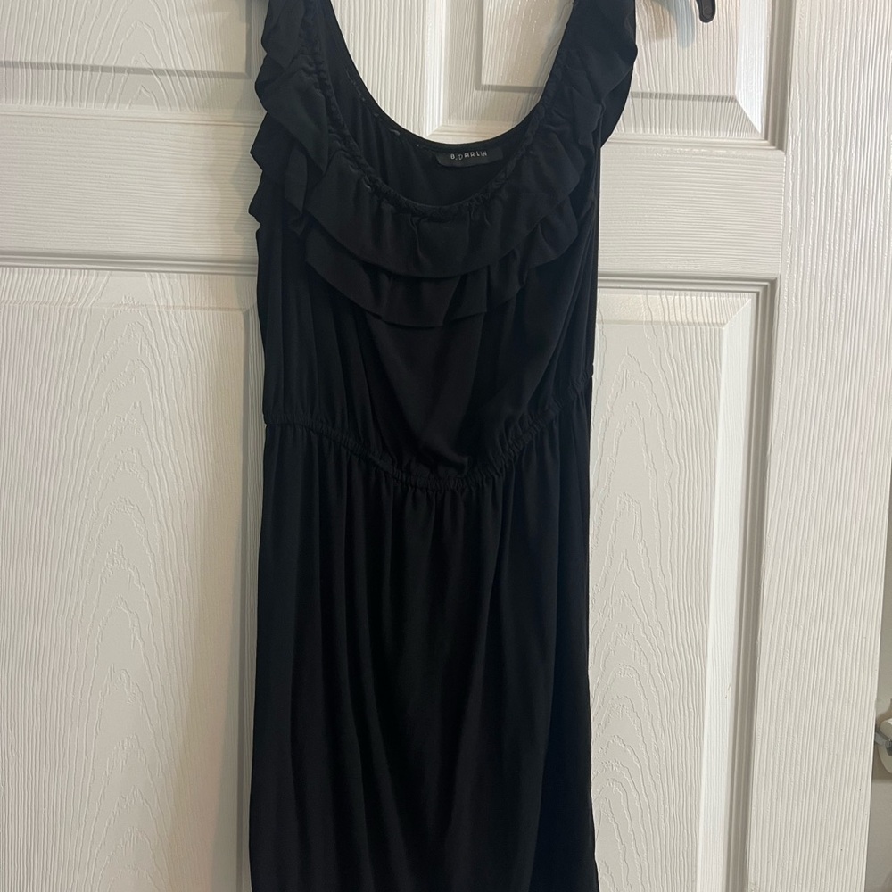Express Black Ruffled Sleeveless Dress